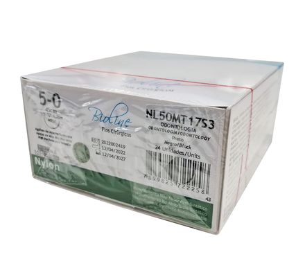 FIO DE SUTURA NYLON (BEST QUALITY) 5-0 C/24 1.7 CM 1/2 CIRCULO BIOLINE