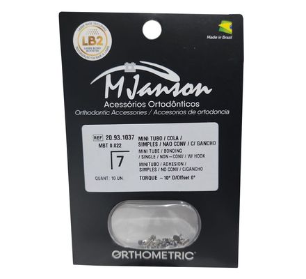 Mini Tubo de Colagem MJANSON MBT 0,022 Simples 2º Molar Dente 37 20.93.1037 - Orthometric