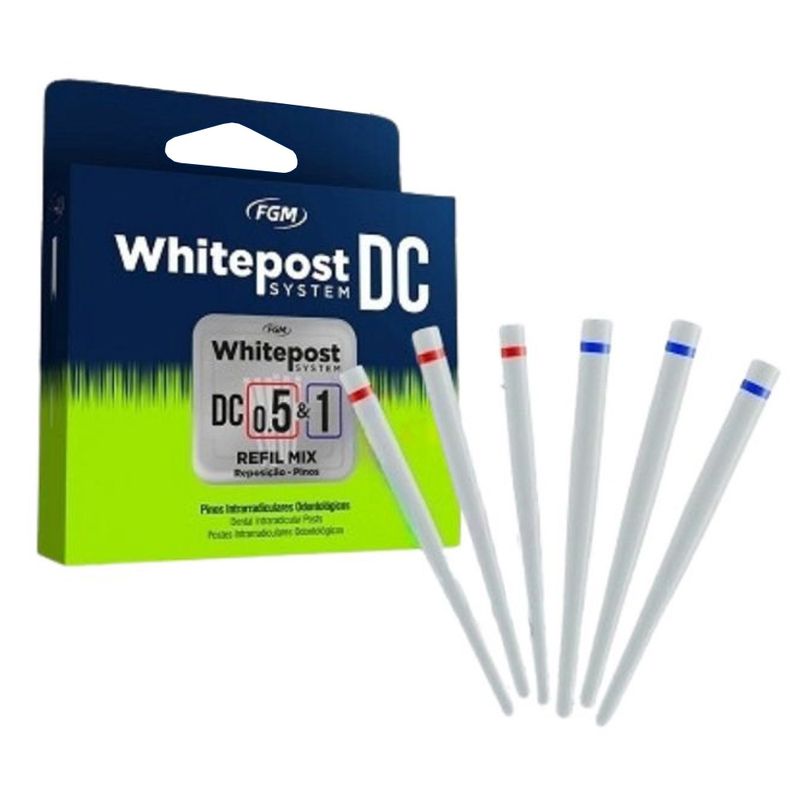 KIT PINO FIBRA DE VIDRO WHITEPOST DC INTRO REFIL C/6 (3 DE 0,5 + 3 DE 1 ) - FGM