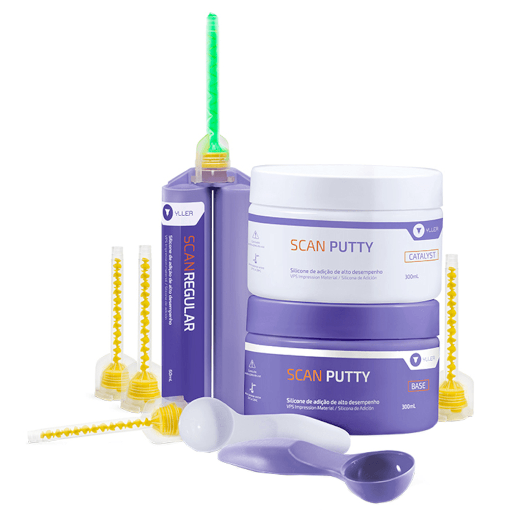 MATERIAL DE MOLDAGEM SCAN PUTTY 600ML+SCAN LIGHT 50ML KIT YLLER - RVD Saúde