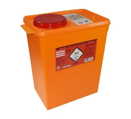 COLETOR DE MATERIAL TOXICO RIGIDO 13L  LARANJA  DESCARPACK