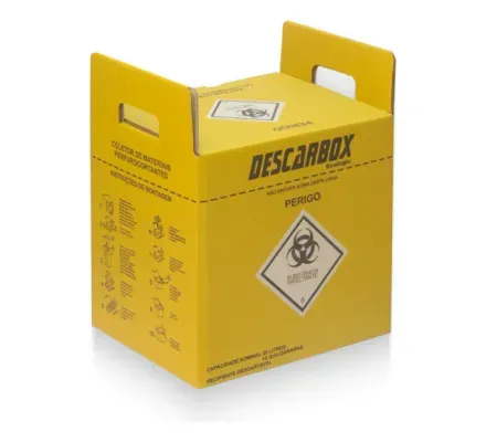 Coletor De Material Perfurocortante 7,0 Litros Eco. Amarelo C/20 Descarbox