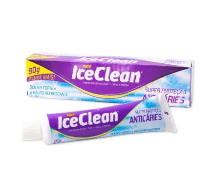 CREME DENTAL ICE CLEAN 90GR 1500PPM - KIT C/10 UNID - ICEFRESH